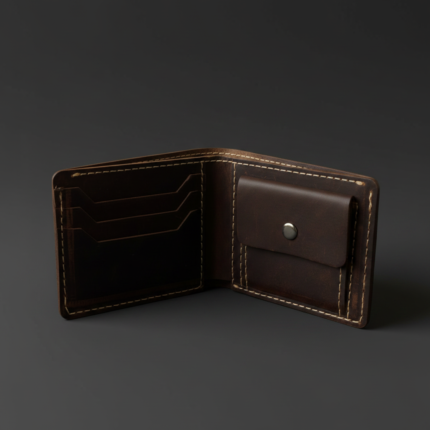 CrazyHorse Wallet Vintage Leather Wallet Old Burgandy Open Fold Shoot by treeleather